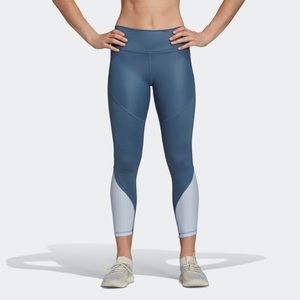 ADIDAS BELIEVE THIS SHINY HIGH-RISE 7/8 LEGGINGS